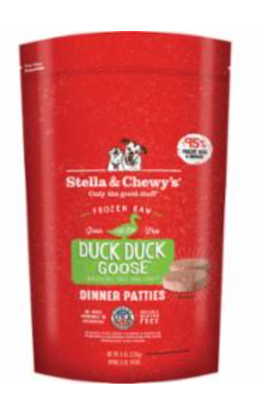 Stella & Chewy's Dog Frozen Dinner Patties Duck Duck Goose