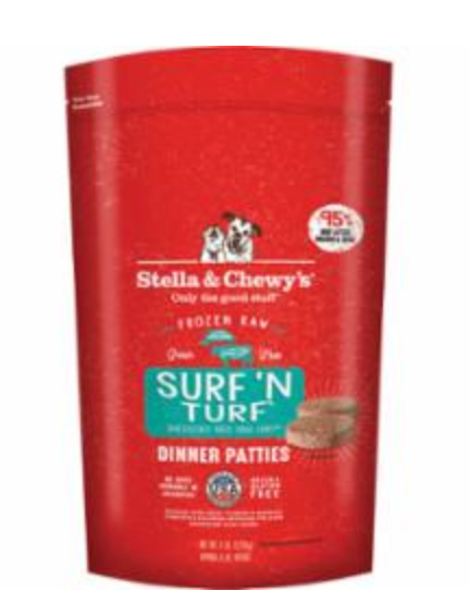 Stella & Chewy's Dog Frozen Dinner Patties Surf & Turf