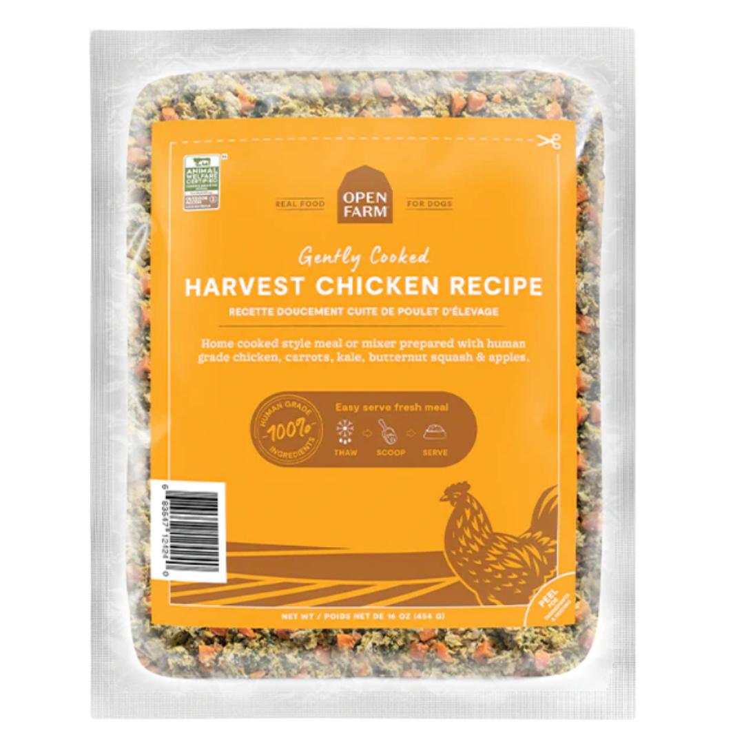 Open Farm Gently Cooked Frozen Dog Food, Harvest Chicken