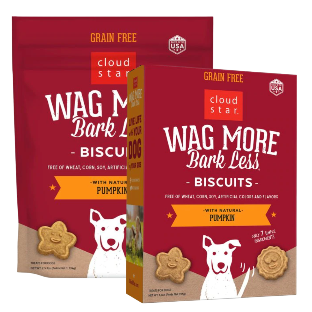 Cloud Star Wag More Bark Less Grain-Free Oven Baked with Natural Puimpkin Dog Treats
