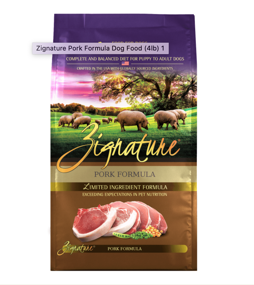 Zignature Limited Ingredient Diet Pork Formula Grain-Free Dry Dog Food