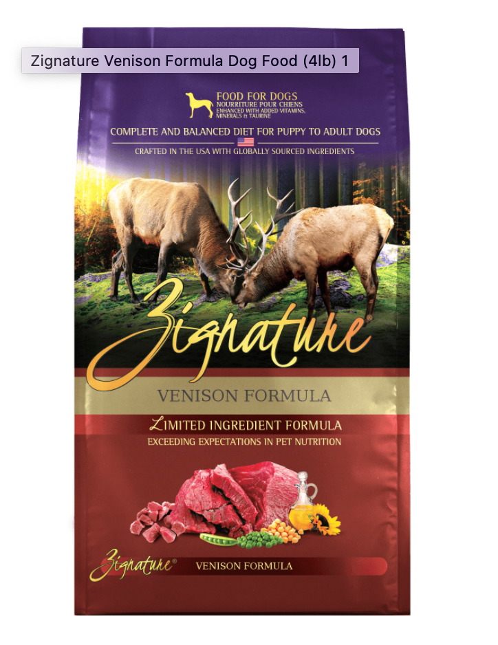Zignature Limited Ingredient Venison Formula Grain-Free Dry Dog Food